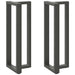 Barbordben T-formet 2 stk antrasitt 50x35x(110-111) cm stål