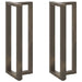 Barbordben T-formet 2 stk svart 50x35x(110-111) cm stål