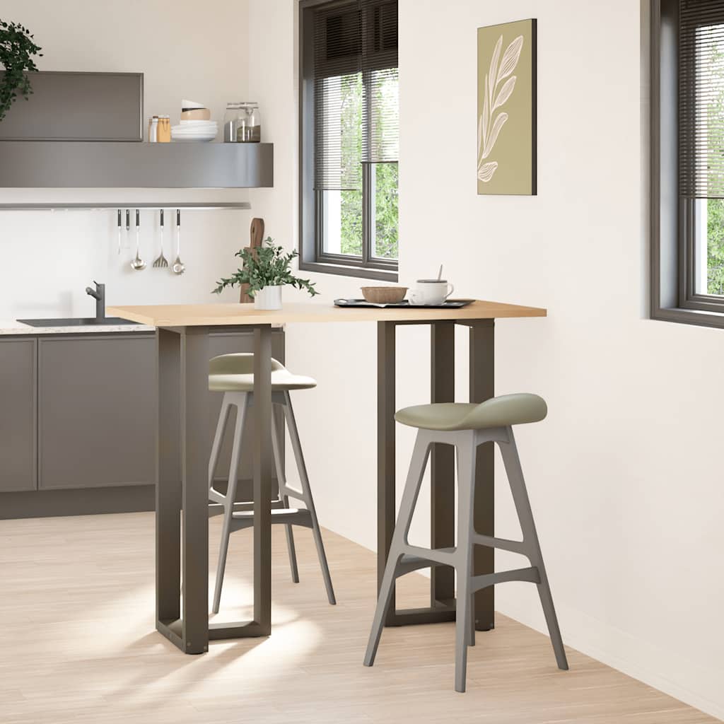 Barbordben T-formet 2 stk svart 50x35x(110-111) cm stål