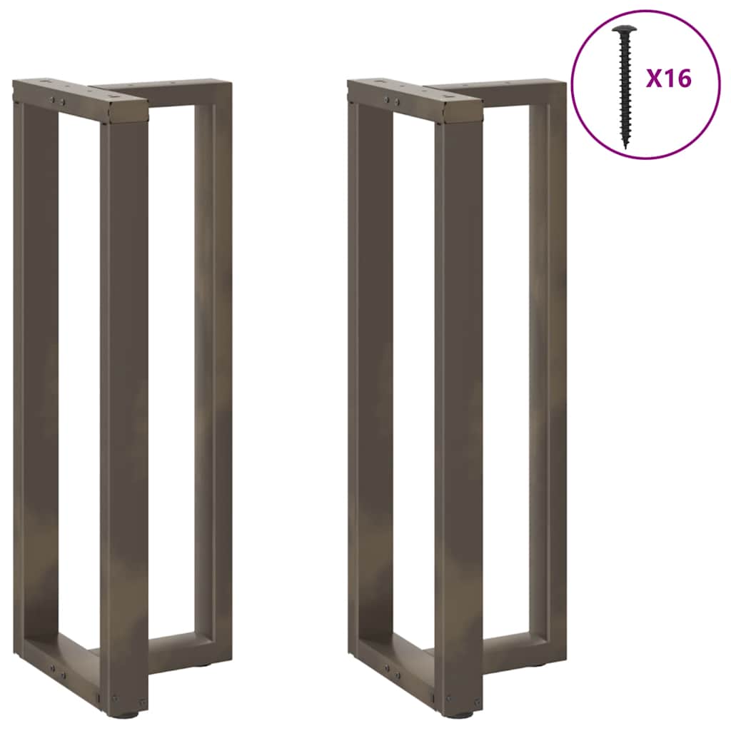 Barbordben T-formet 2 stk svart 50x35x(110-111) cm stål