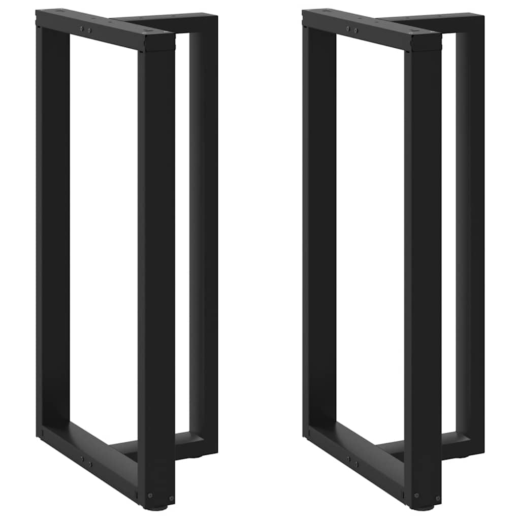Barbordben T-formet 2 stk svart 60x35x(110-111) cm stål