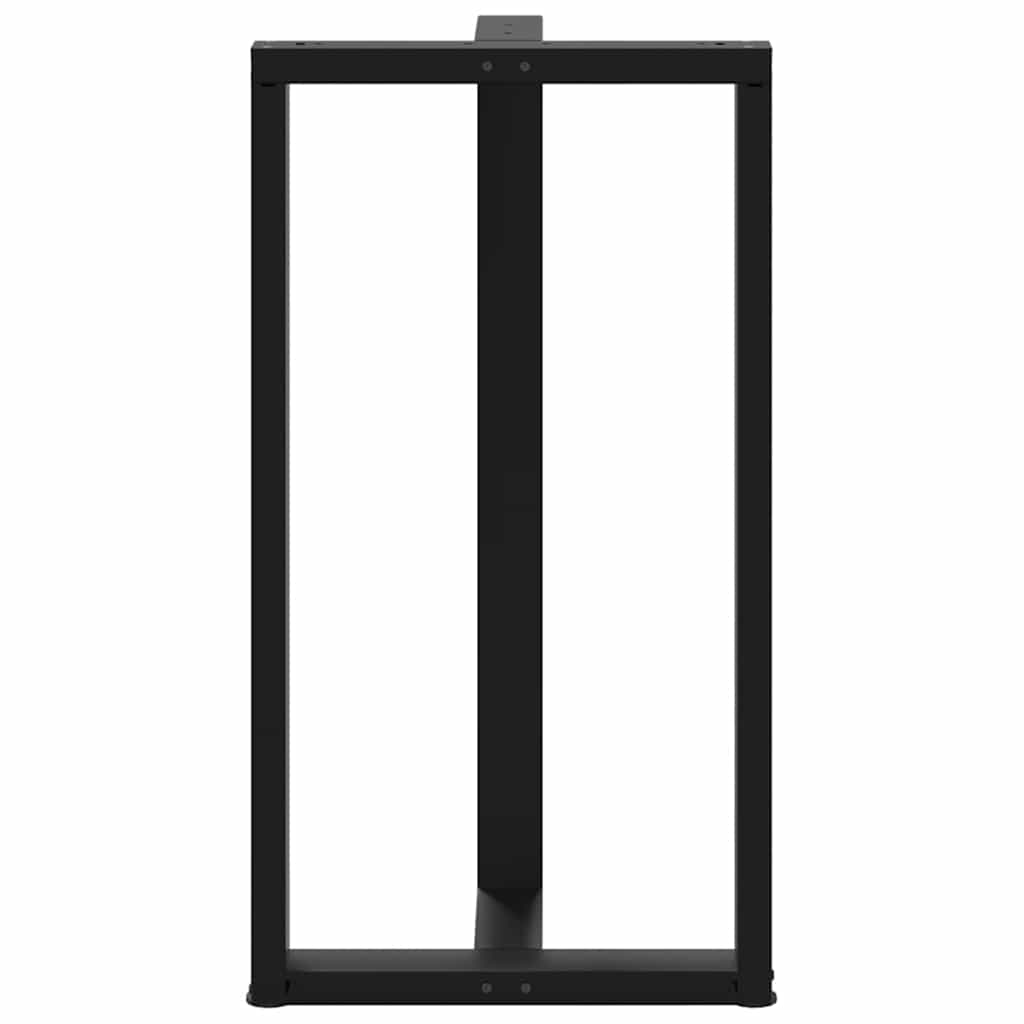 Barbordben T-formet 2 stk svart 60x35x(110-111) cm stål