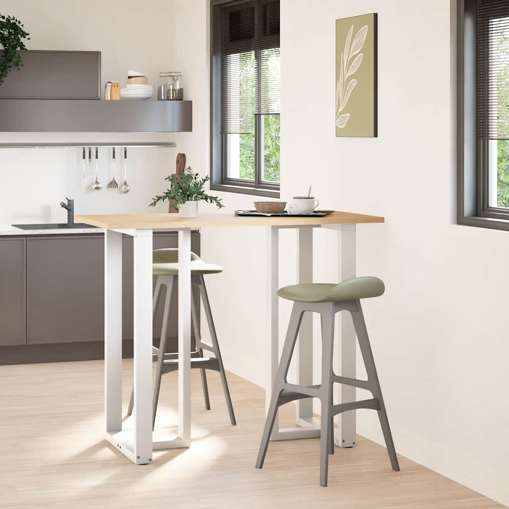 Barbordben T-formet 2 stk hvit 60x35x(110-111) cm stål