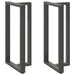Barbordben T-formet 2 stk antrasitt 60x35x(110-111) cm stål
