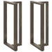 Barbordben T-formet 2 stk svart 60x35x(110-111) cm stål