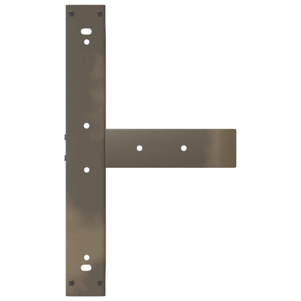Barbordben T-formet 2 stk svart 60x35x(110-111) cm stål