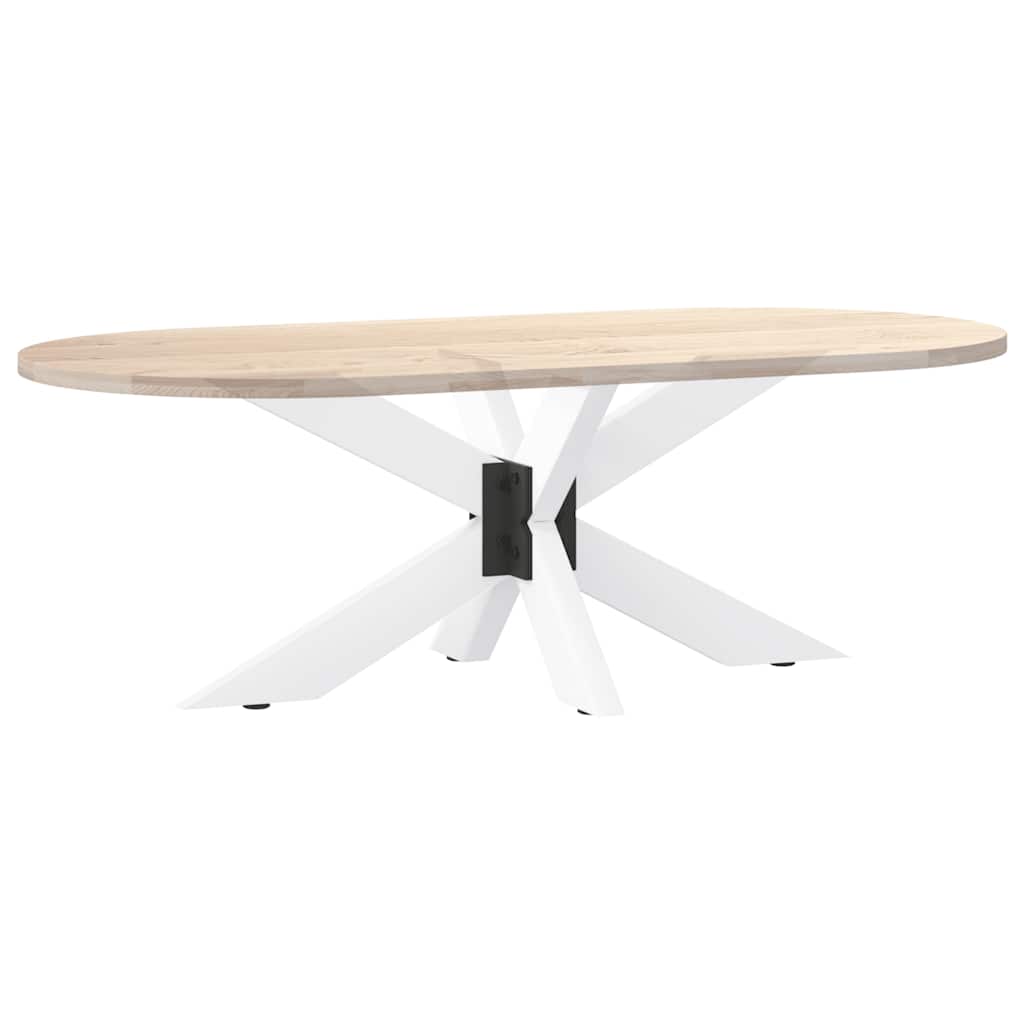 Salongbordben edderkoppformet hvit 98x58x(42-43) cm stål