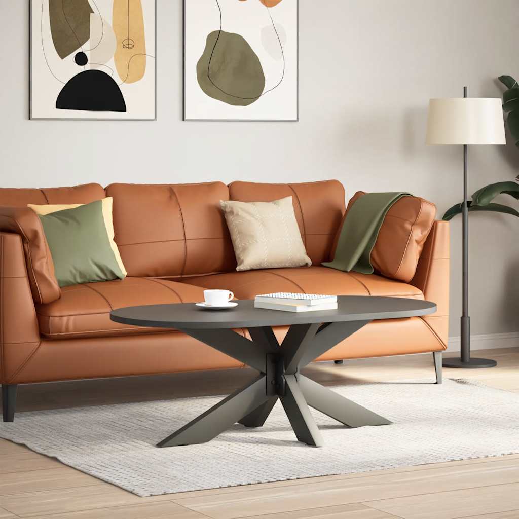 Salongbordben edderkoppformet antrasitt 98x58x(42-43) cm stål