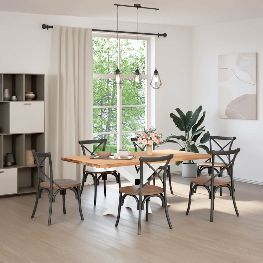 Spisebordben edderkoppformet hvit 120x68x(72-73) cm stål
