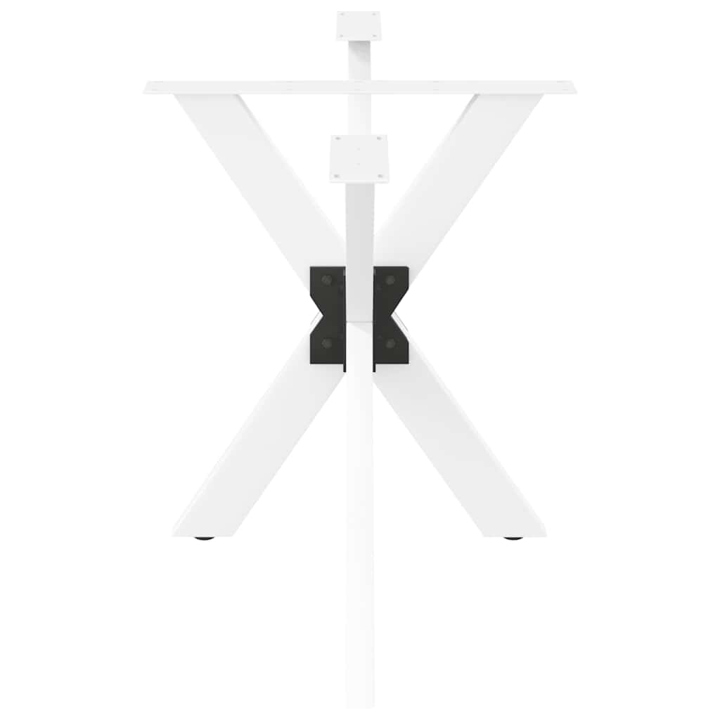 Spisebordben edderkoppformet hvit 120x68x(72-73) cm stål