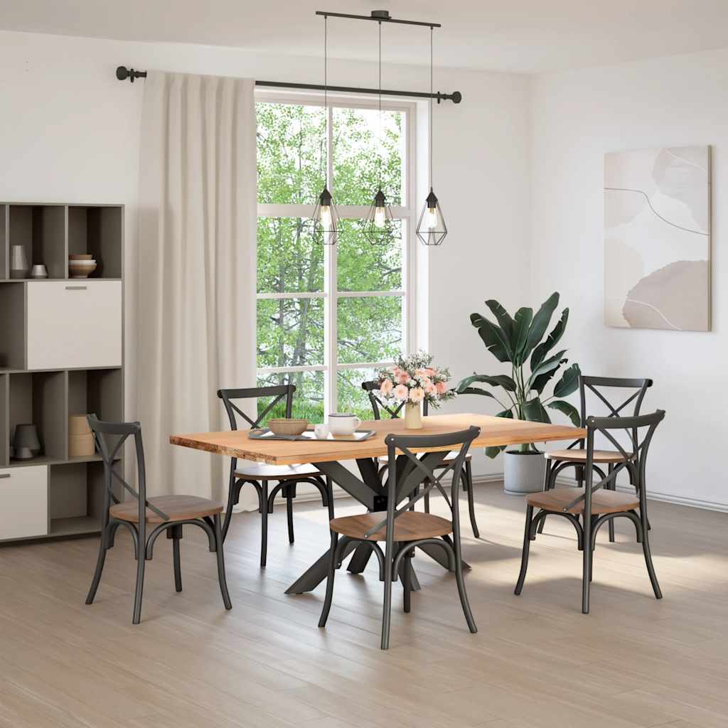 Spisebordben edderkoppformet antrasitt 120x68x(72-73) cm stål