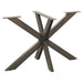 Spisebordben edderkoppformet svart 120x68x(72-73) cm stål