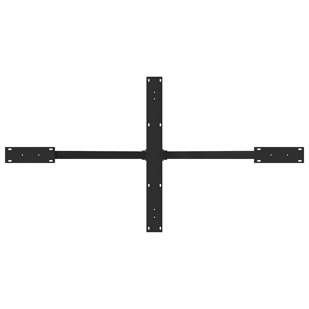 Spisebordben edderkoppformet svart 150x78x(72-73) cm stål vidaXL