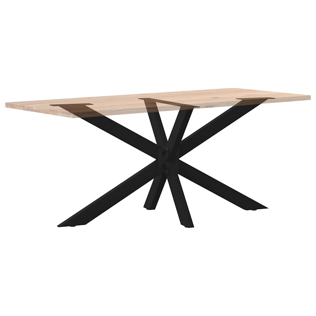 Spisebordben edderkoppformet svart 150x78x(72-73) cm stål vidaXL