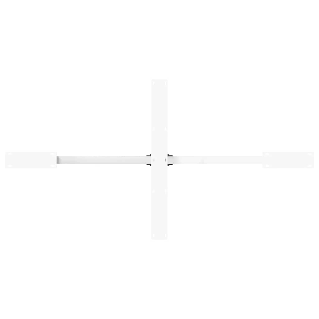 Spisebordben edderkoppformet hvit 150x78x(72-73) cm stål