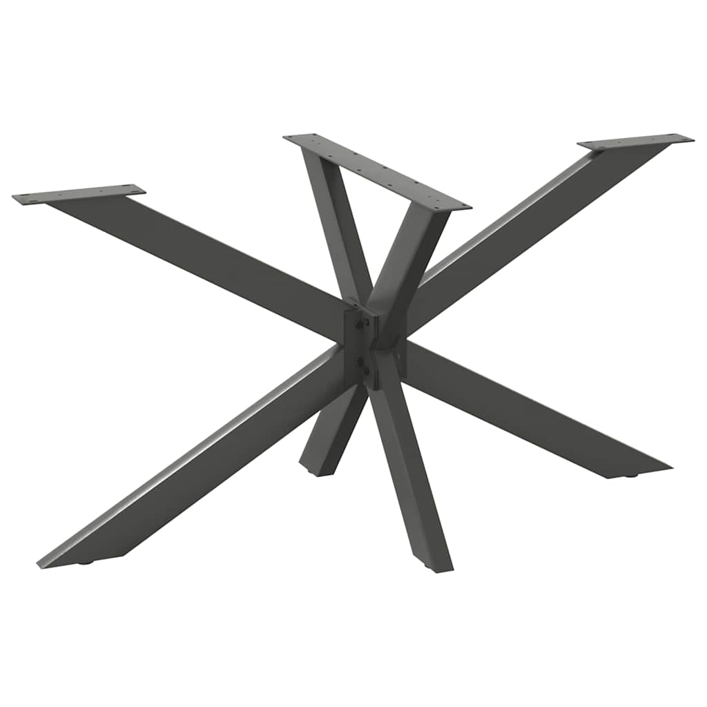 Spisebordben edderkoppformet antrasitt 150x78x(72-73) cm stål