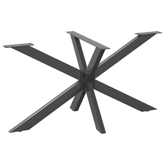 Spisebordben edderkoppformet antrasitt 150x78x(72-73) cm stål