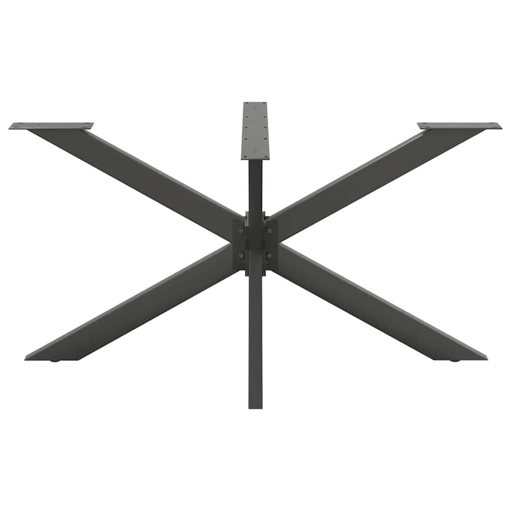 Spisebordben edderkoppformet antrasitt 150x78x(72-73) cm stål