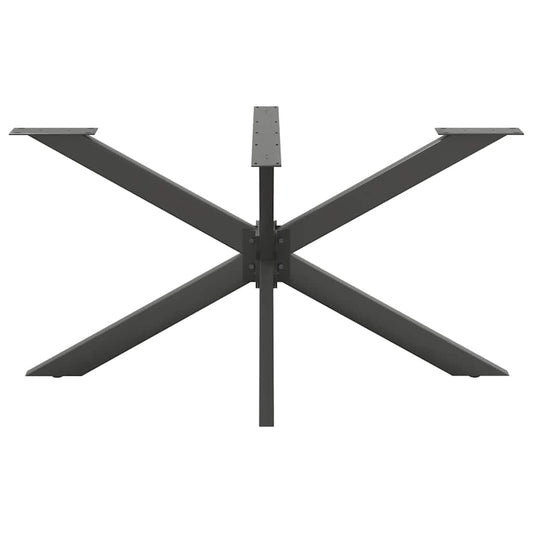 Spisebordben edderkoppformet antrasitt 150x78x(72-73) cm stål