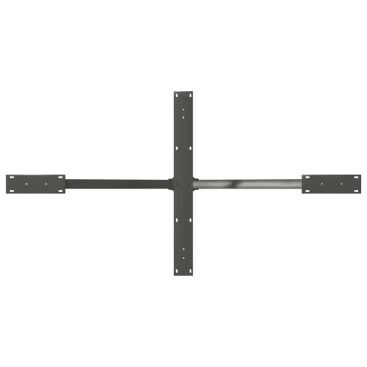 Spisebordben edderkoppformet antrasitt 150x78x(72-73) cm stål