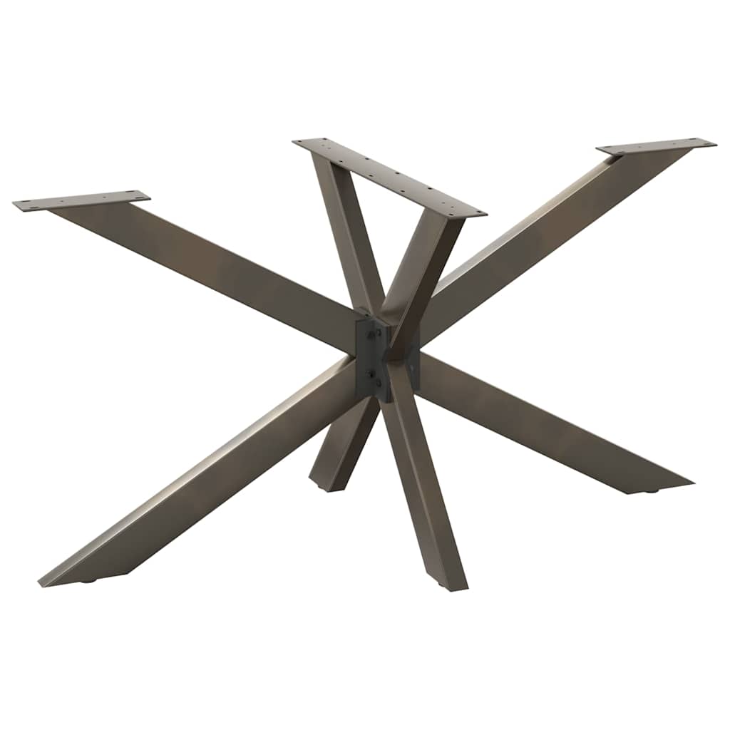 Spisebordben edderkoppformet svart 150x78x(72-73) cm stål