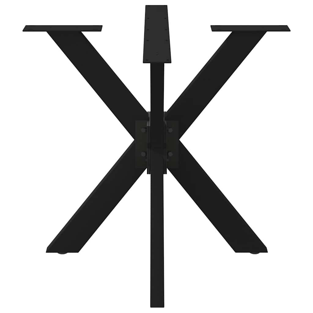 Spisebordben edderkoppformet svart 85x85x(72-73) cm stål
