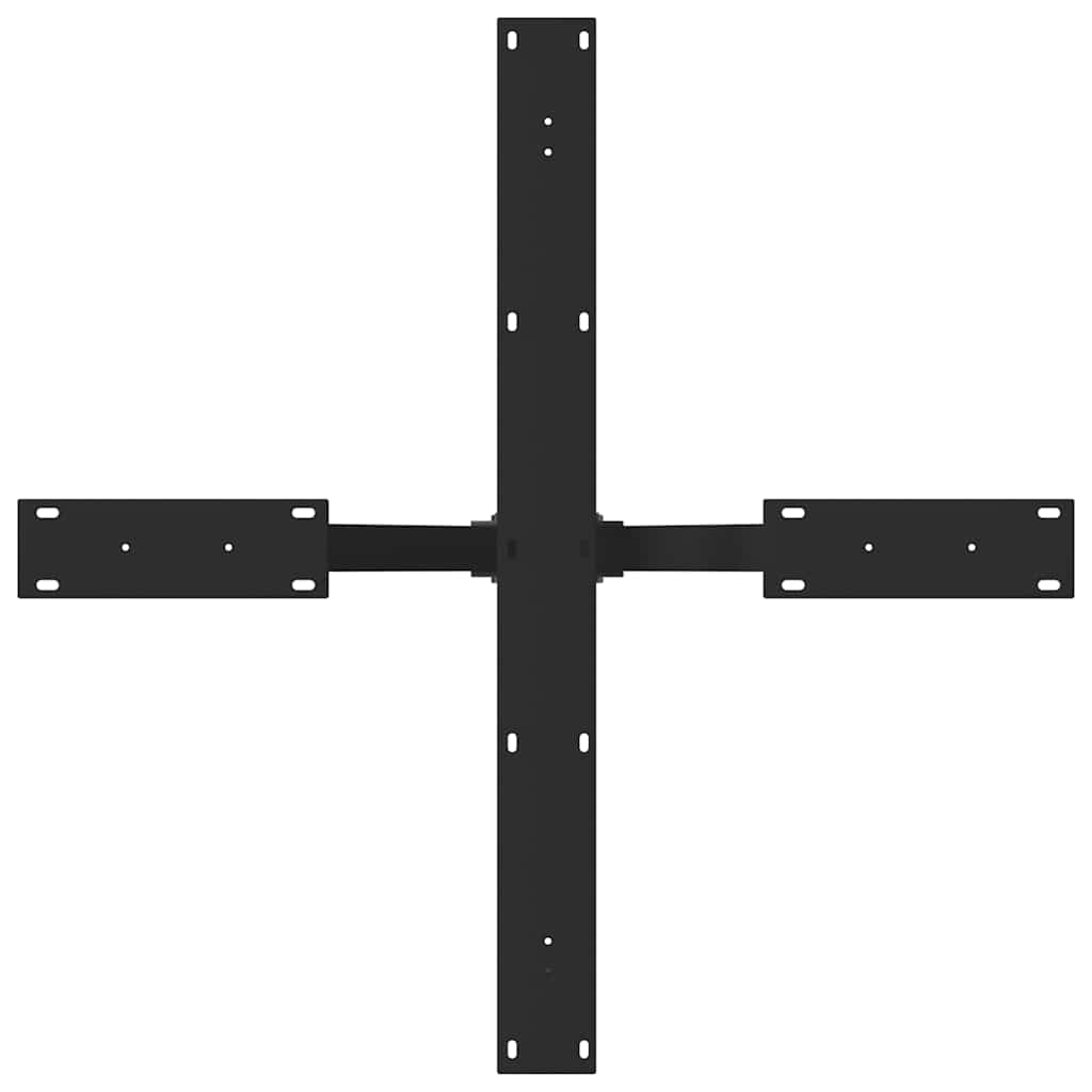 Spisebordben edderkoppformet svart 85x85x(72-73) cm stål