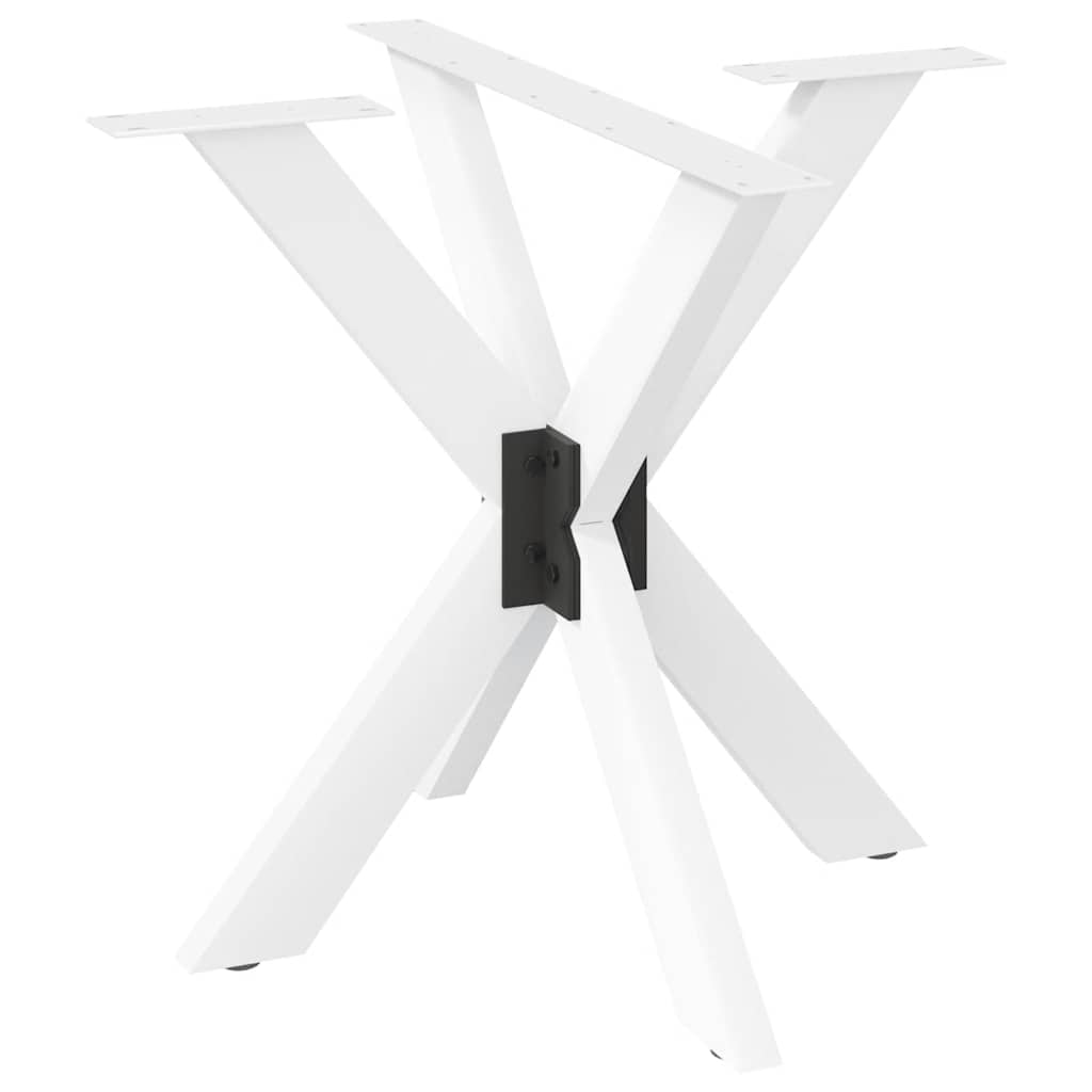 Spisebordben edderkoppformet hvit 85x85x(72-73) cm stål