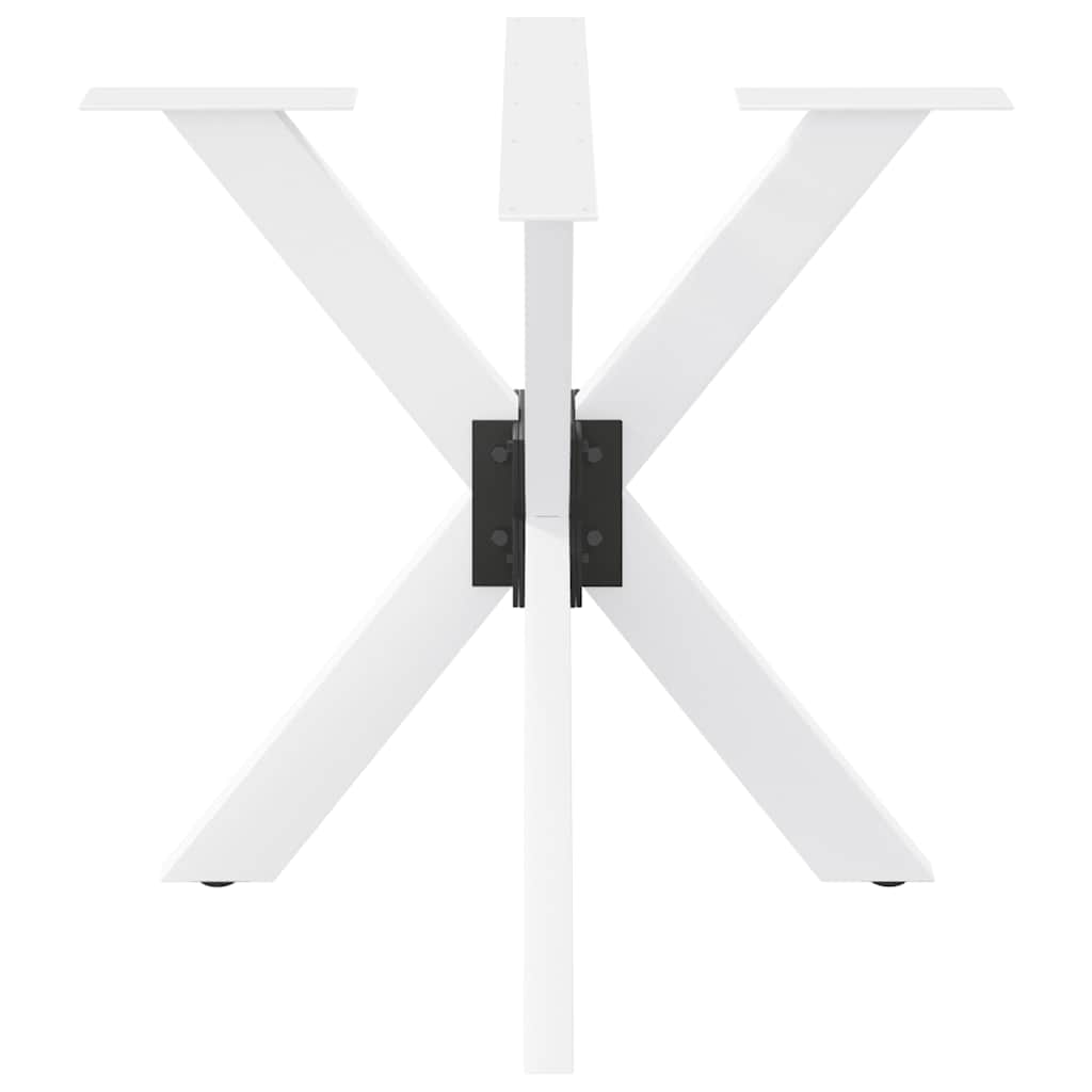 Spisebordben edderkoppformet hvit 85x85x(72-73) cm stål
