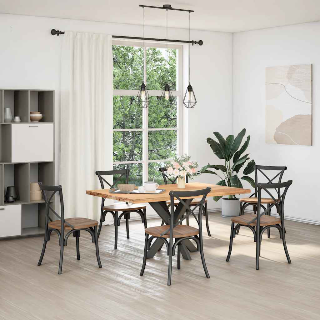 Spisebordben edderkoppformet antrasitt 85x85x(72-73) cm stål