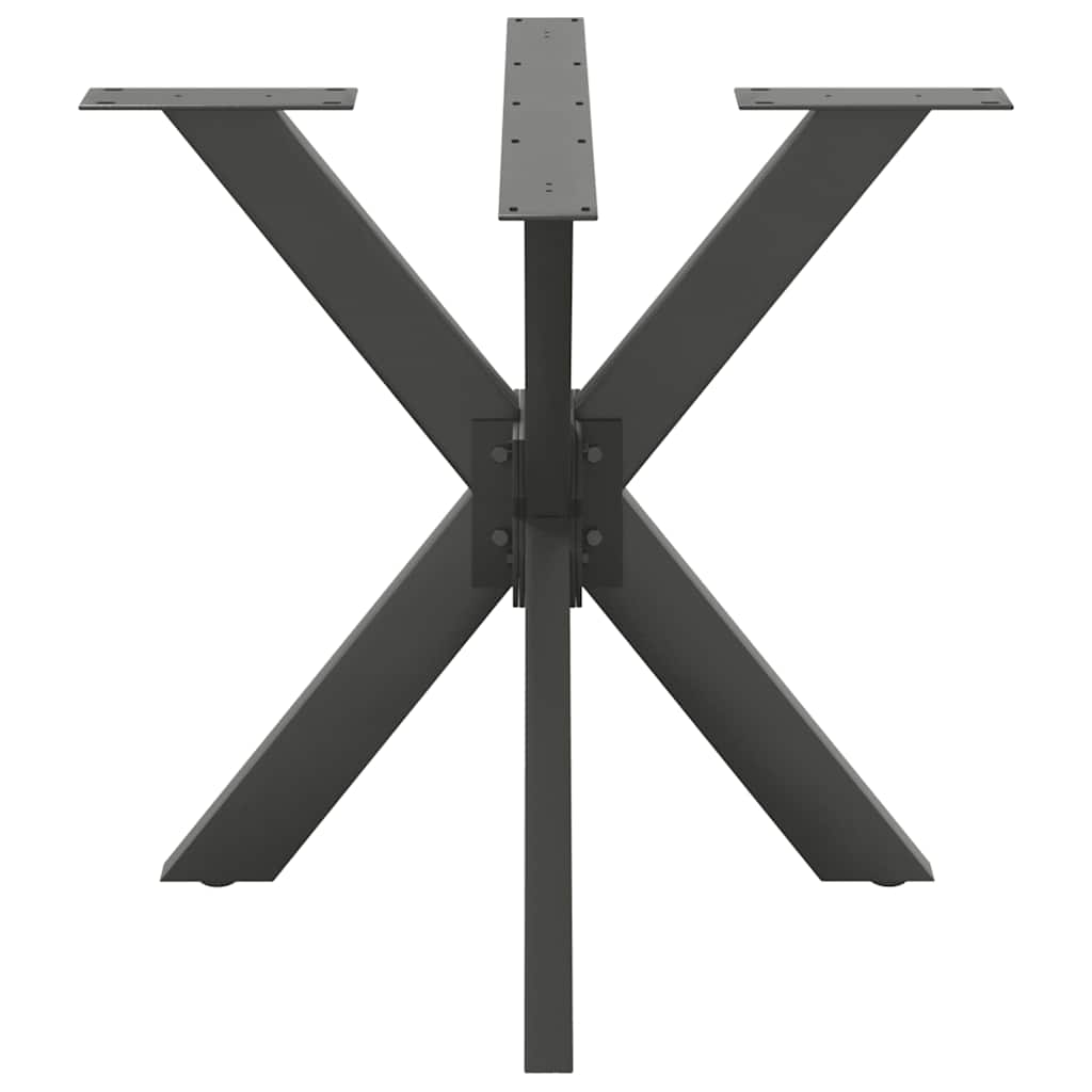 Spisebordben edderkoppformet antrasitt 85x85x(72-73) cm stål