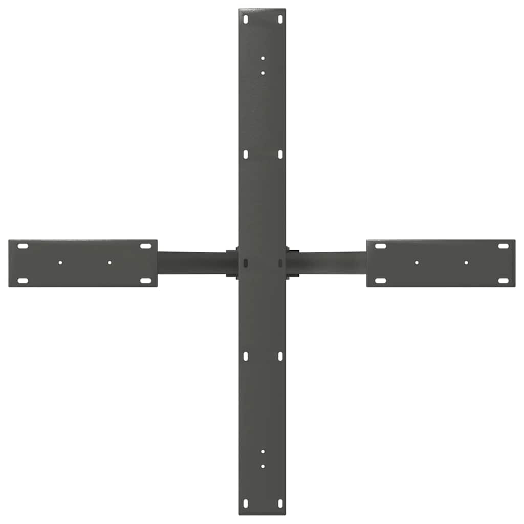 Spisebordben edderkoppformet antrasitt 85x85x(72-73) cm stål
