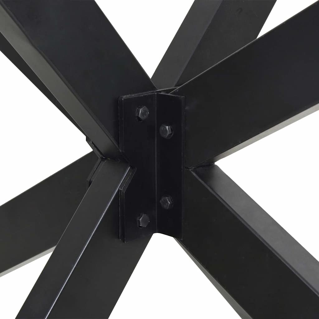 Spisebordben edderkoppformet antrasitt 85x85x(72-73) cm stål