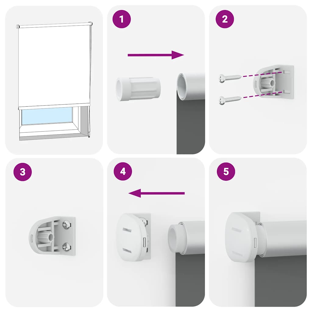 Rullegardin lystette 75x150 cm stoff bredde 70,7 cm polyester vidaXL