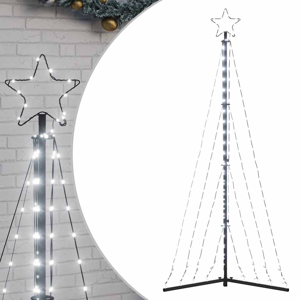 Juletrelys 339 LEDs kald hvit 182 cm