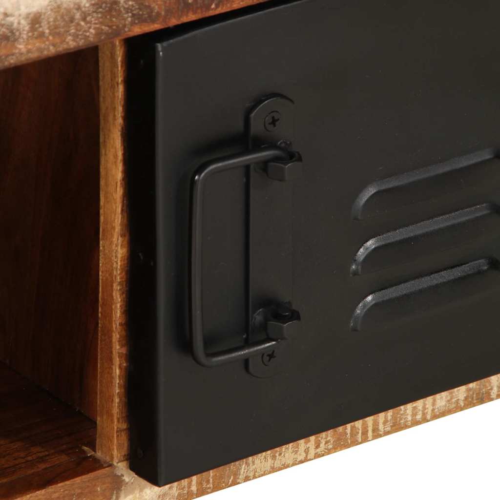 Salongbord flerfarget 90x50x36 cm gjenvunnet heltre