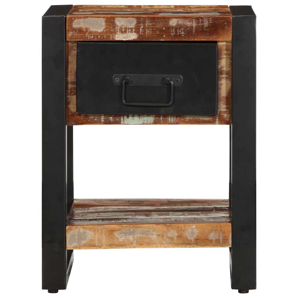 Nattbord flerfarget 35x34x45 cm gjenvunnet heltre
