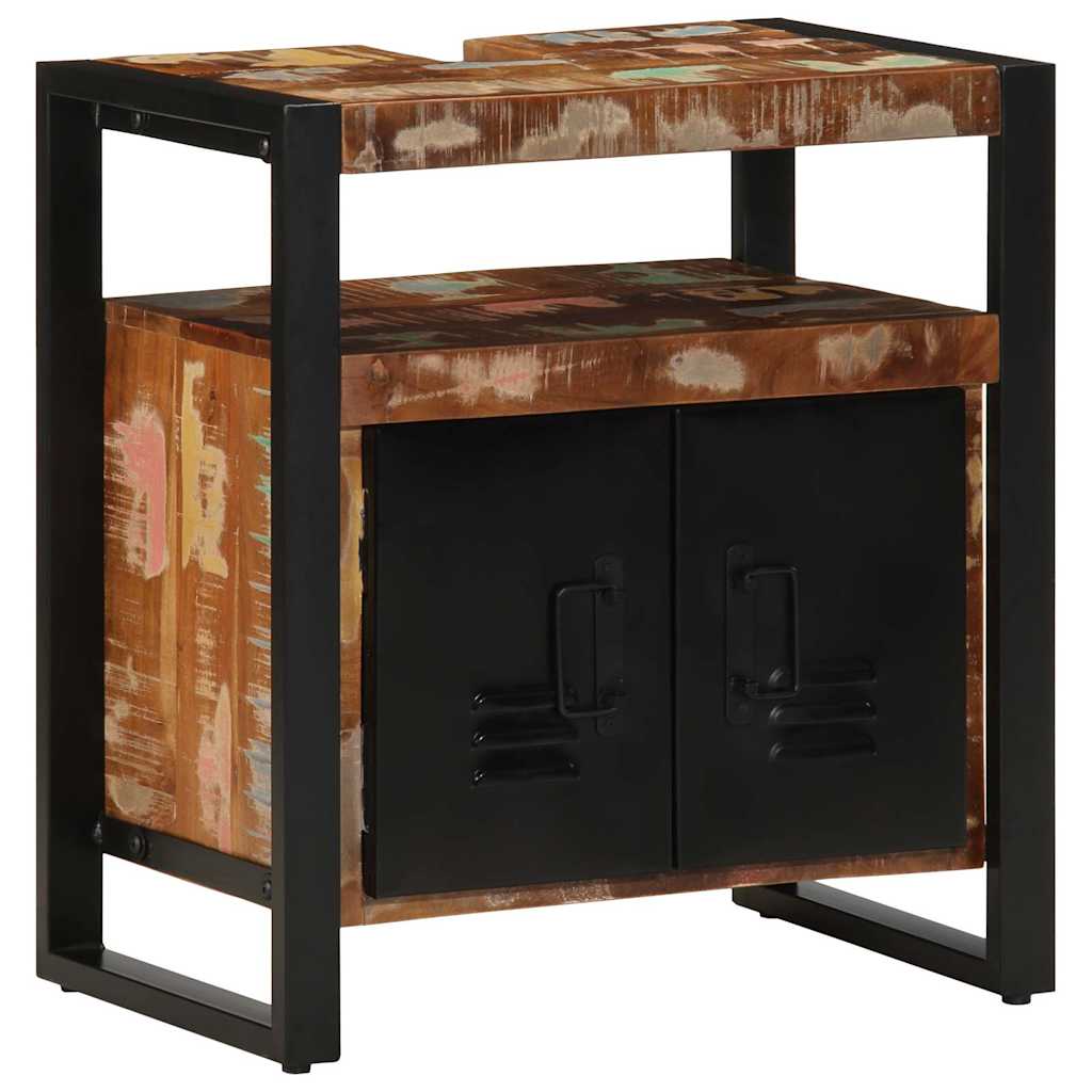 Baderomsvaskskap 55x35x60 cm gjenvunnet heltre