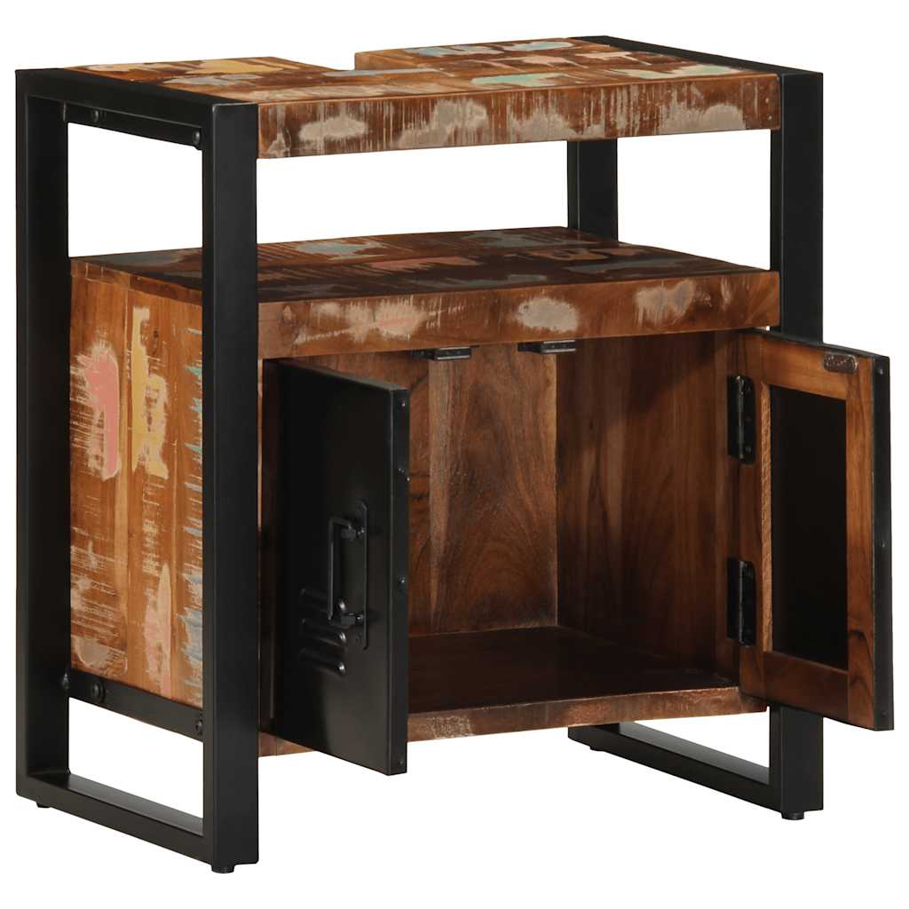Baderomsvaskskap 55x35x60 cm gjenvunnet heltre