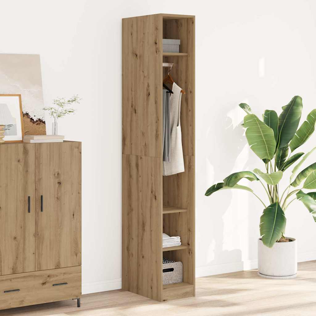 Garderobe artisan eik 30x50x200 cm konstruert tre
