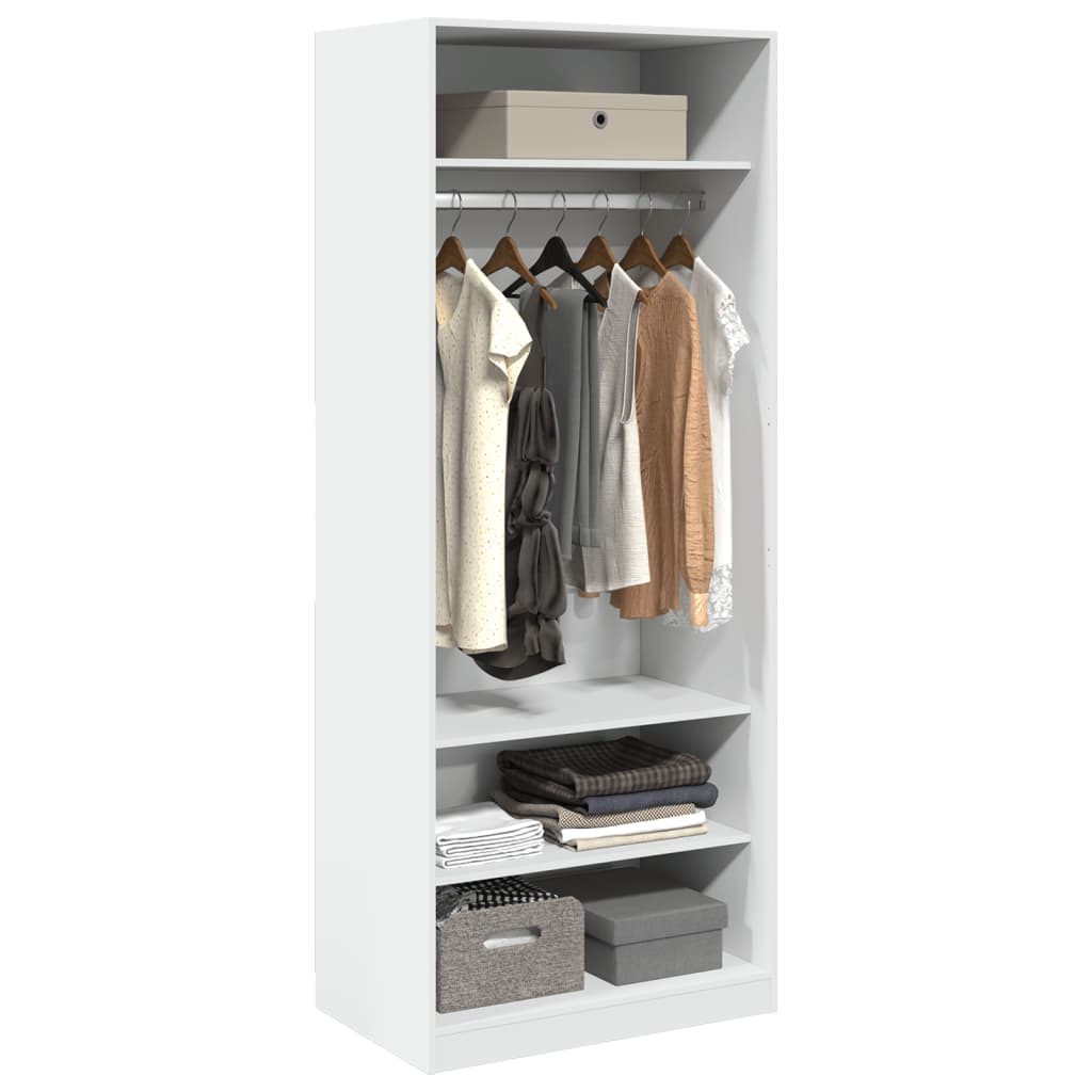 Garderobe hvit 80x50x200 cm konstruert tre vidaXL