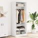 Garderobe hvit 80x50x200 cm konstruert tre vidaXL