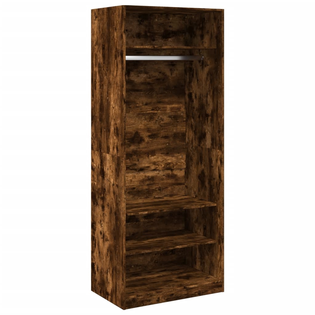 Garderobe røkt eik 80x50x200 cm konstruert tre vidaXL