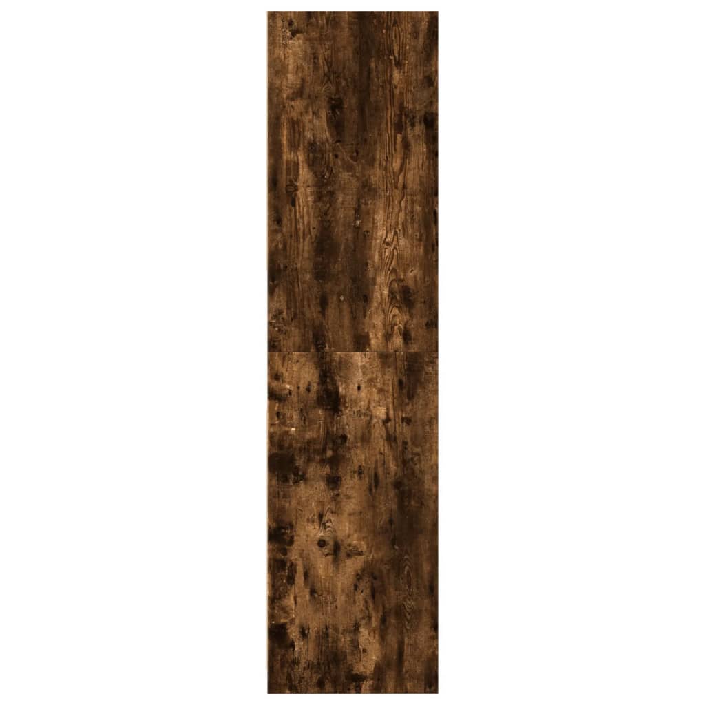 Garderobe røkt eik 80x50x200 cm konstruert tre vidaXL