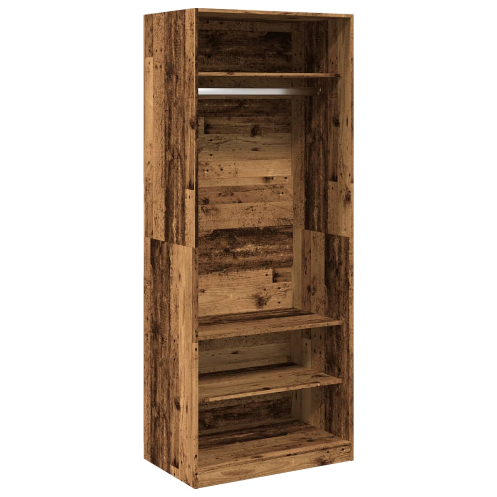 Garderobe gammelt tre 80x50x200 cm konstruert tre