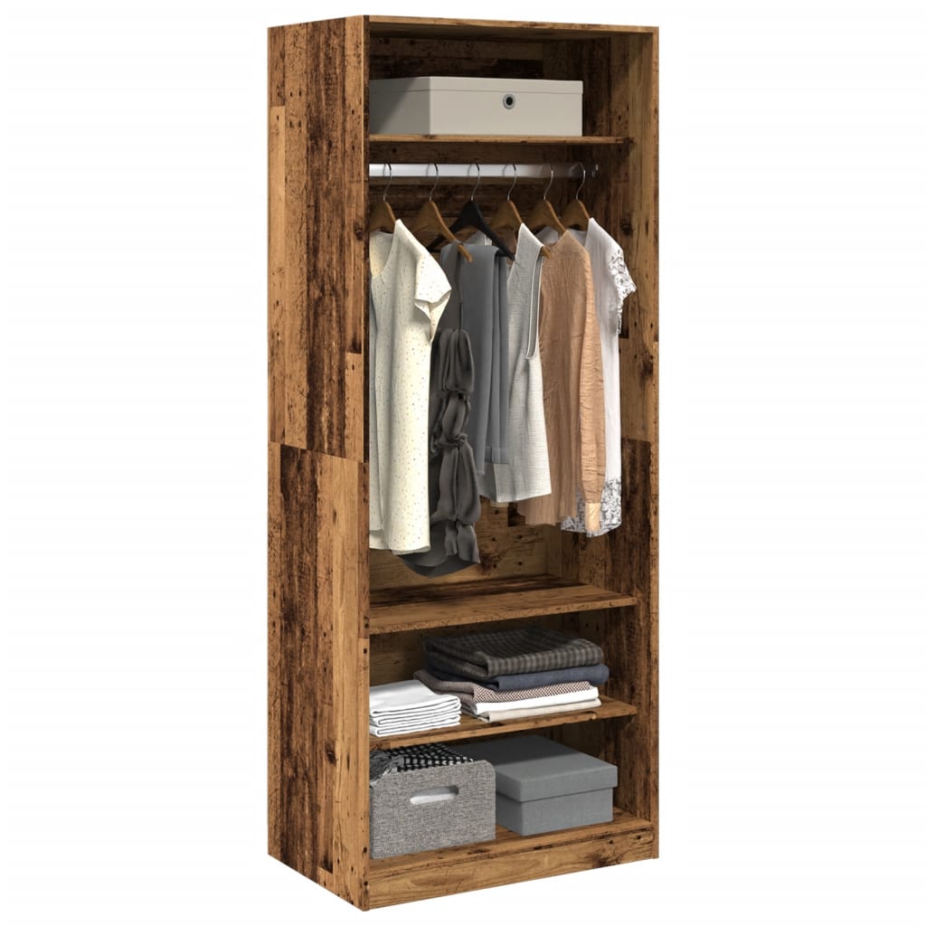Garderobe gammelt tre 80x50x200 cm konstruert tre