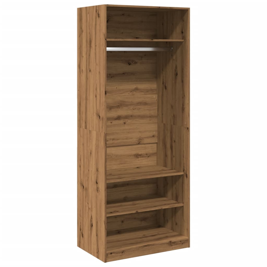 Garderobe artisan eik 80x50x200 cm konstruert tre