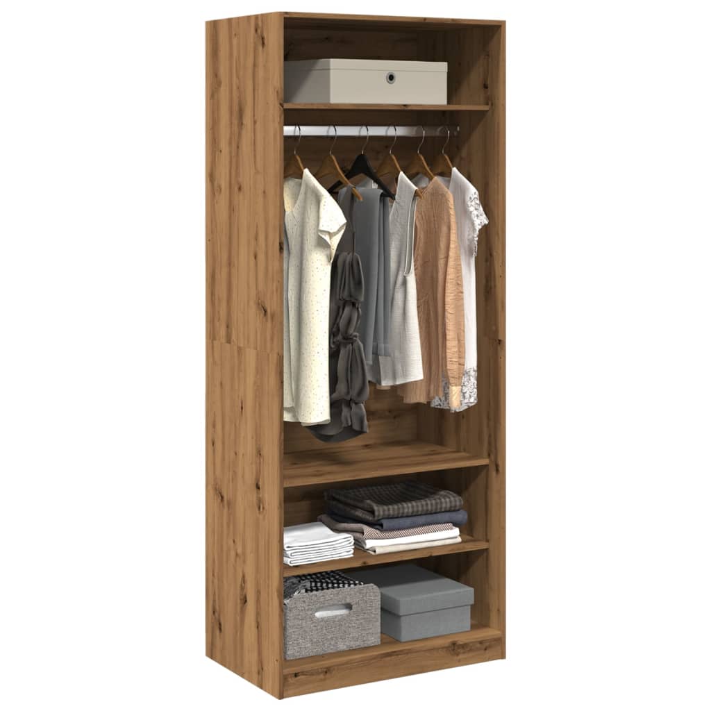Garderobe artisan eik 80x50x200 cm konstruert tre