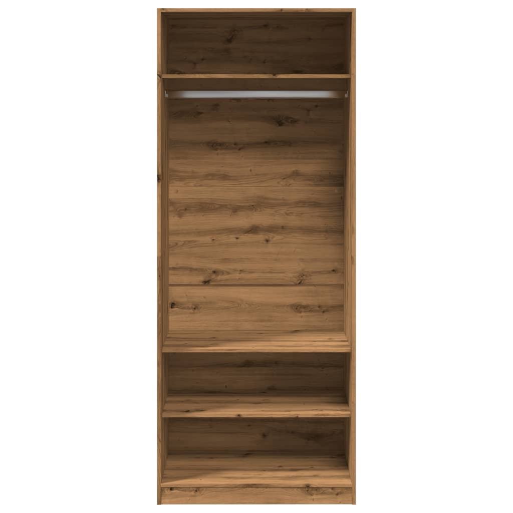Garderobe artisan eik 80x50x200 cm konstruert tre