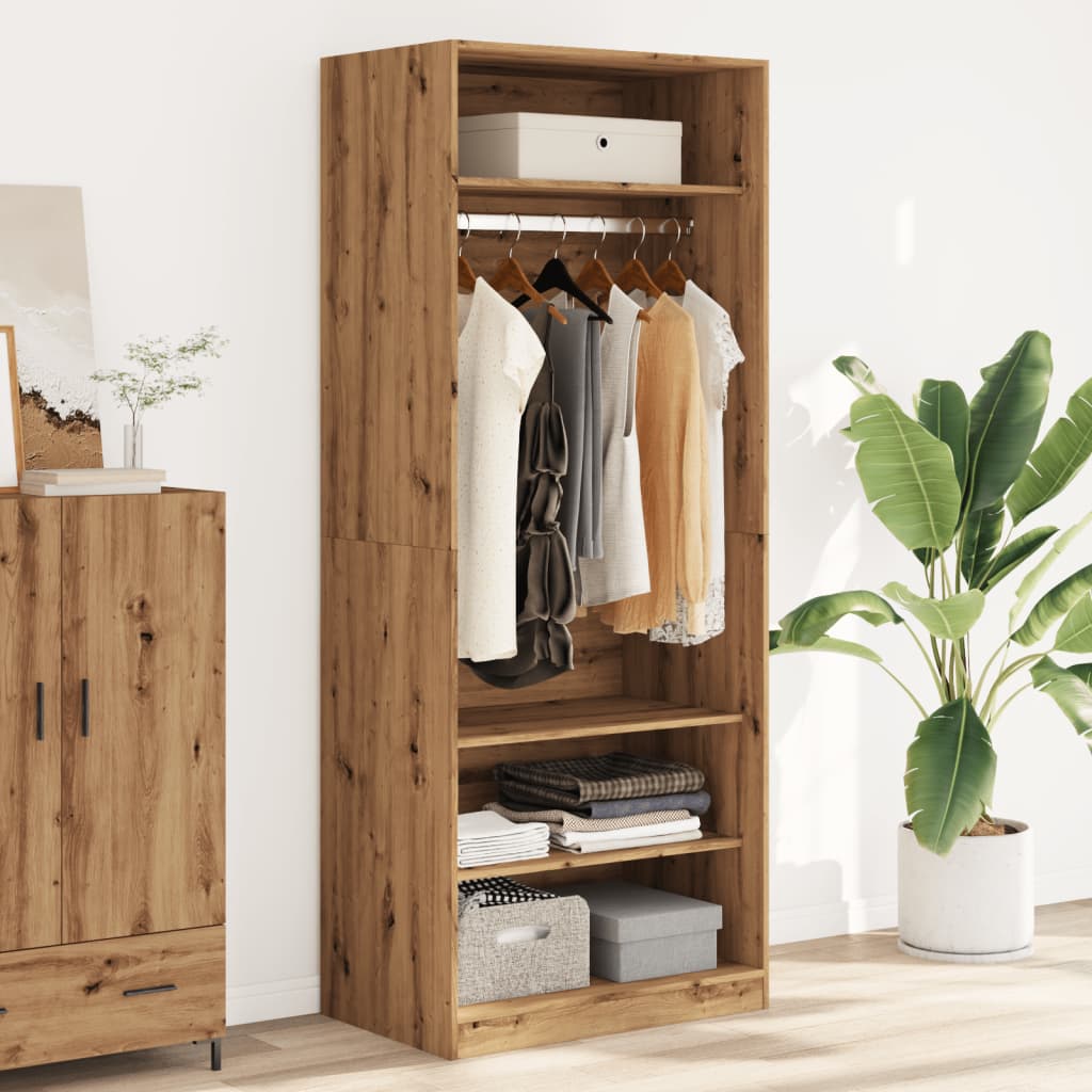 Garderobe artisan eik 80x50x200 cm konstruert tre